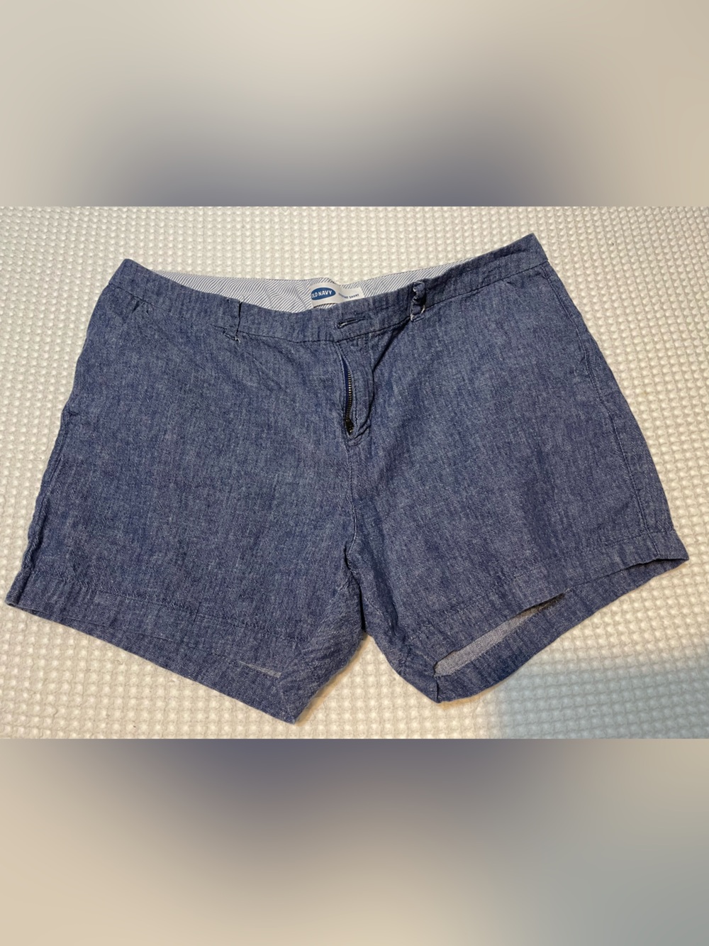 Old Navy - Blue Linen-Blend Summer Shorts